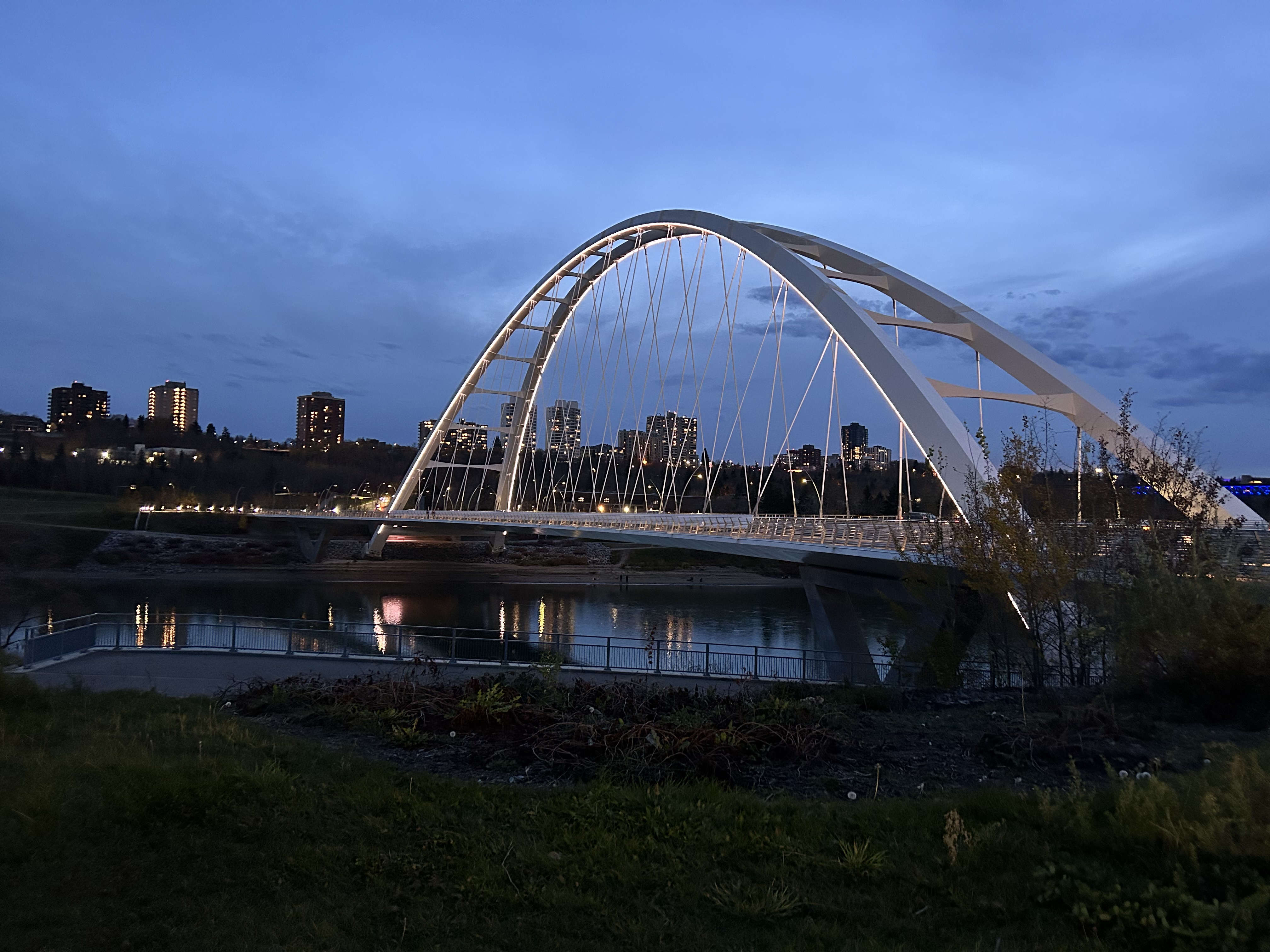 Edmonton bridge in the evening